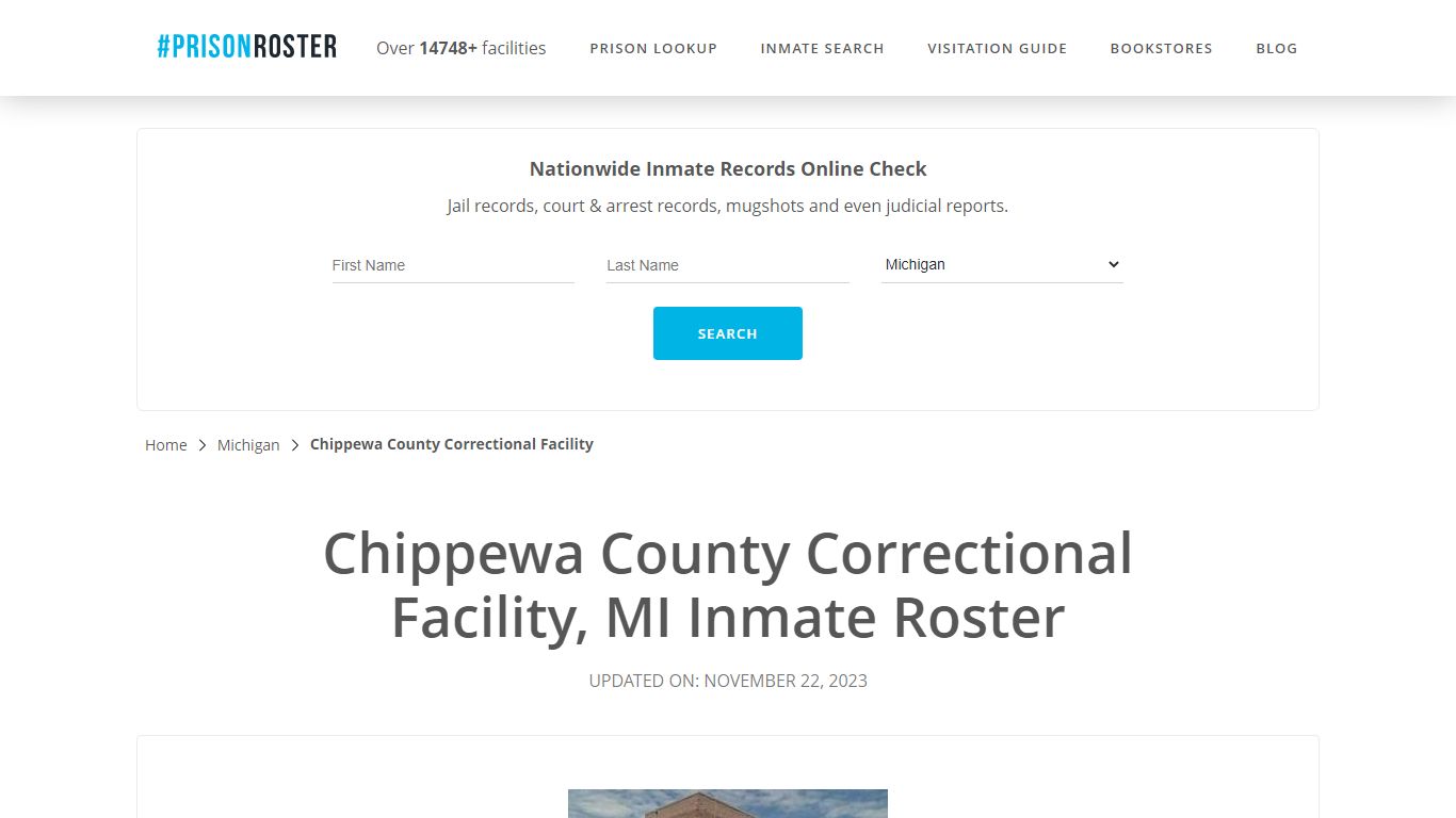 Chippewa County Correctional Facility, MI Inmate Roster